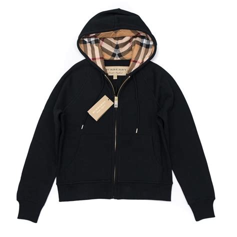 burberry zip up sweatshirt|Burberry cotton blend zip hoodie.